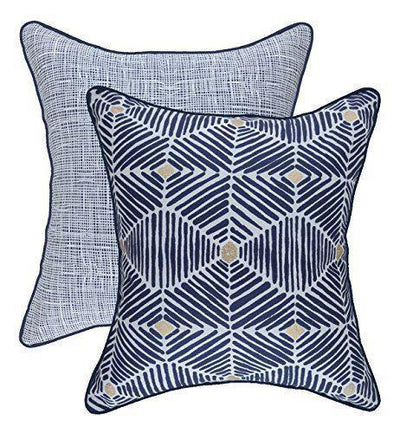 Golden Foil Swirl Accent Decorative Cushion Covers (Pack of 2) - TreeWool
